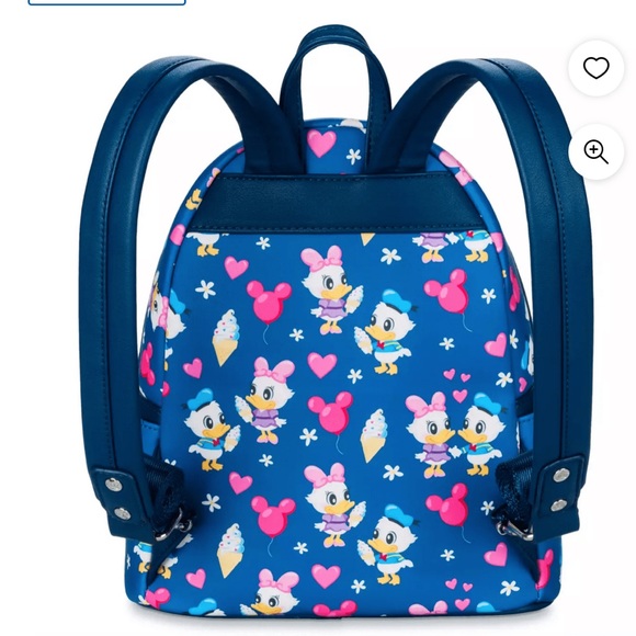 Disney Parks Lounge-fly Donald and Daisy Duck ''Love'' Mini Backpack New … - Picture 4 of 6